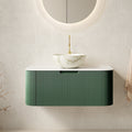 Dina 36" Bathroom Vanity & Sink, Floating Curved Edges