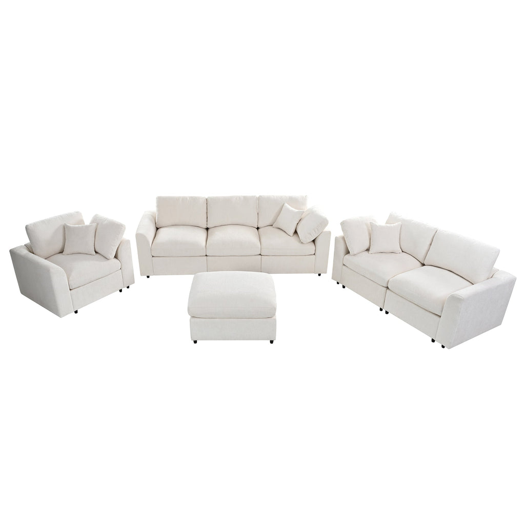 U-Style 4-Piece Modular Sofa Set