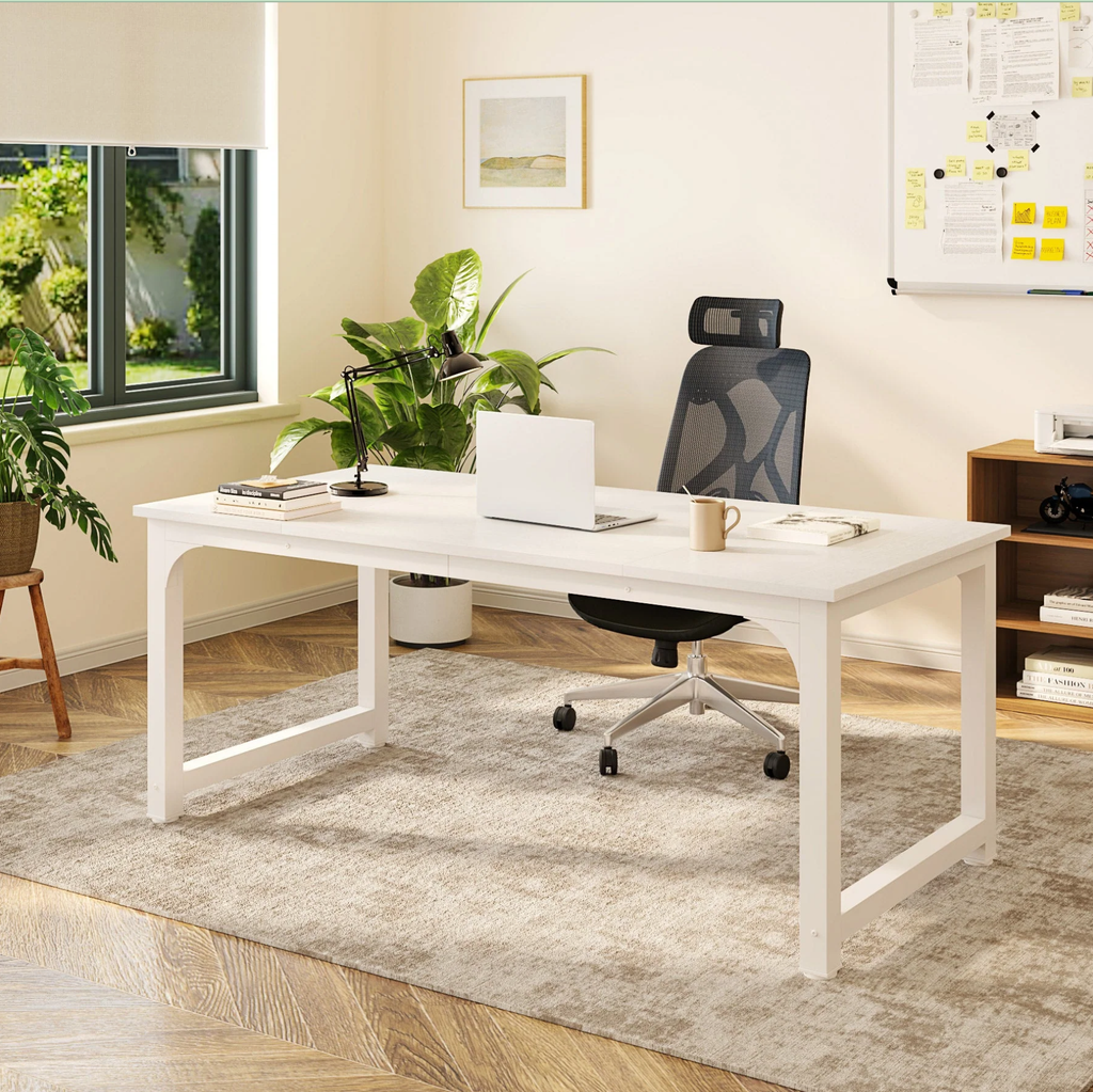 63" Executive Desk - Large Modern Office Computer Workstation