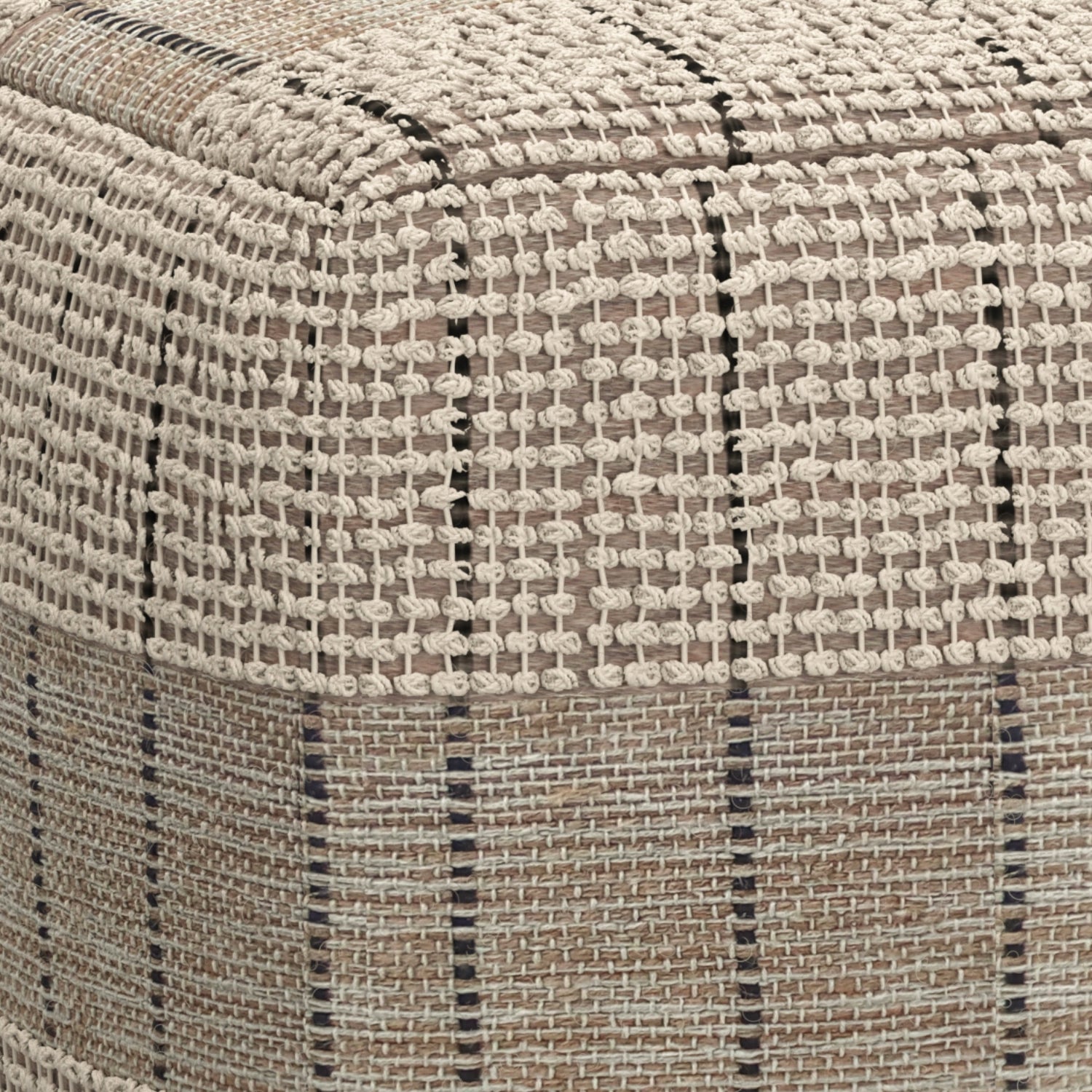 Elmer 18 Inch Wide Square Pouf