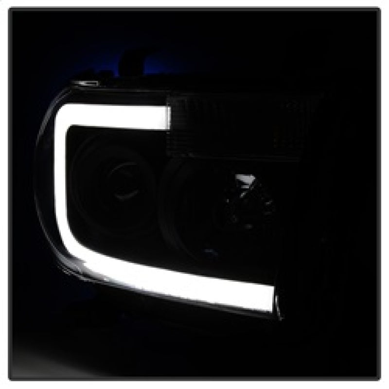 SPYDER Xtune Toyota Tundra 07-13 LED Light Bar Projector Headlights Black PRO-JH-TTU07-LED-BK 9027888