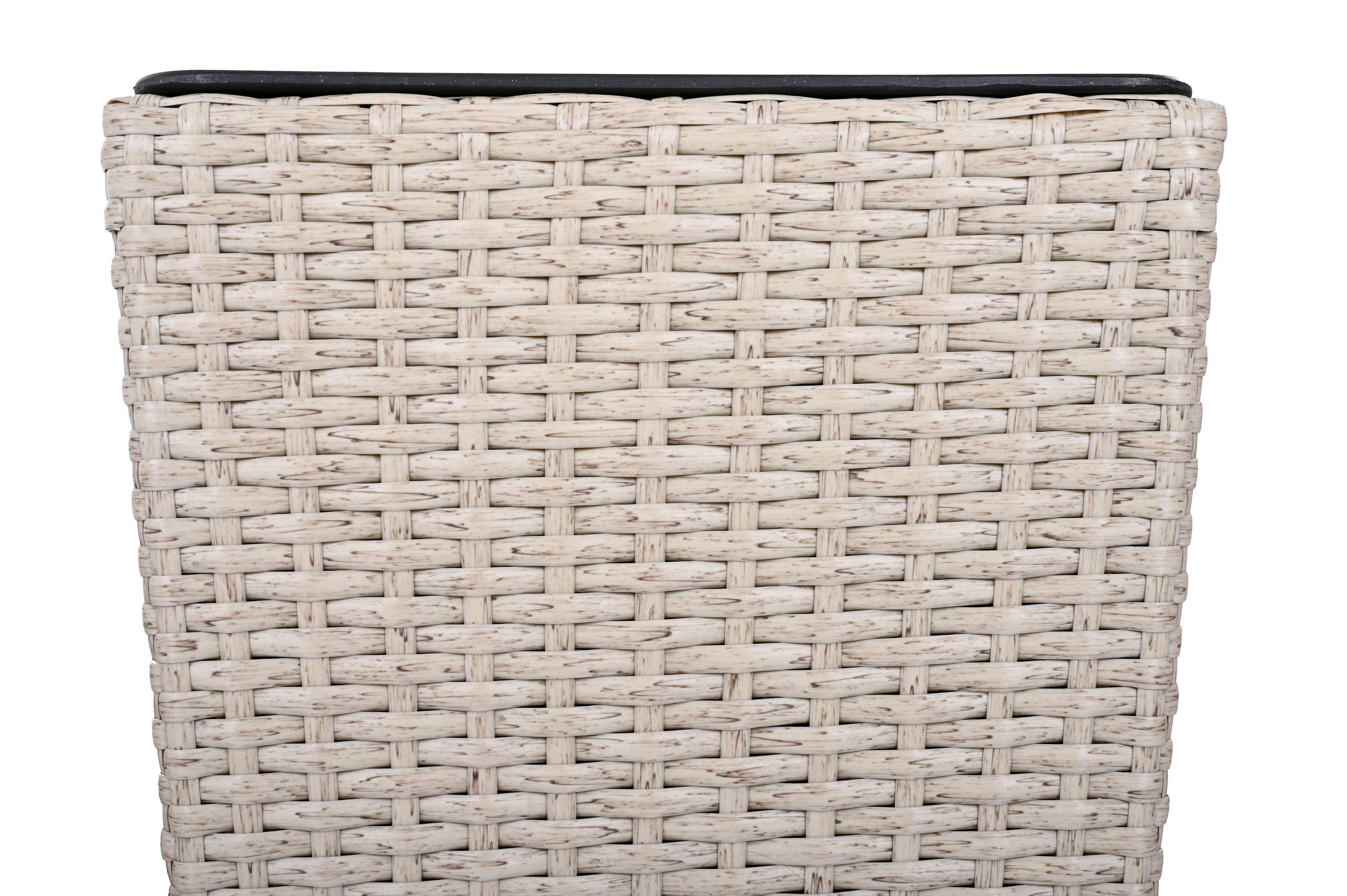 Outdoor PE Wicker Flower Pots, 2-Pcs Set
