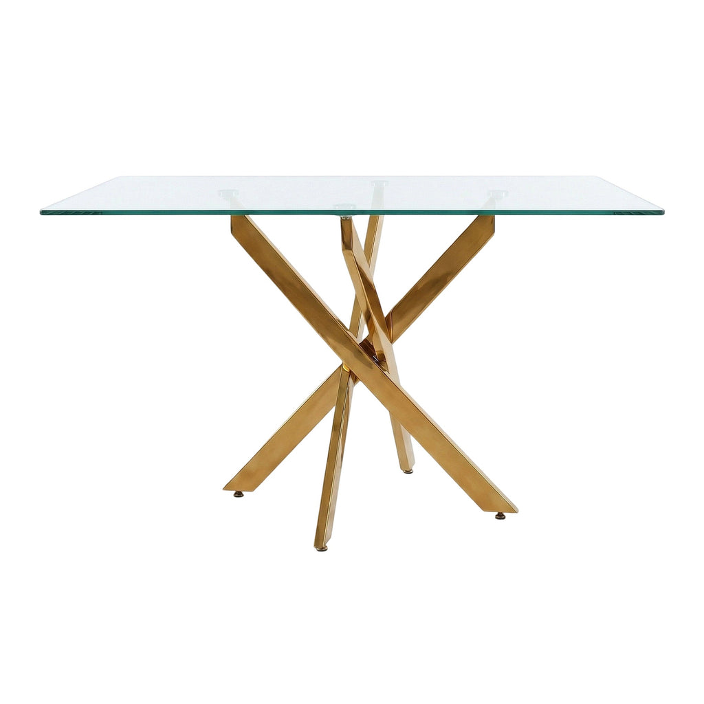 47.24" Rectangular Glass Dining Table