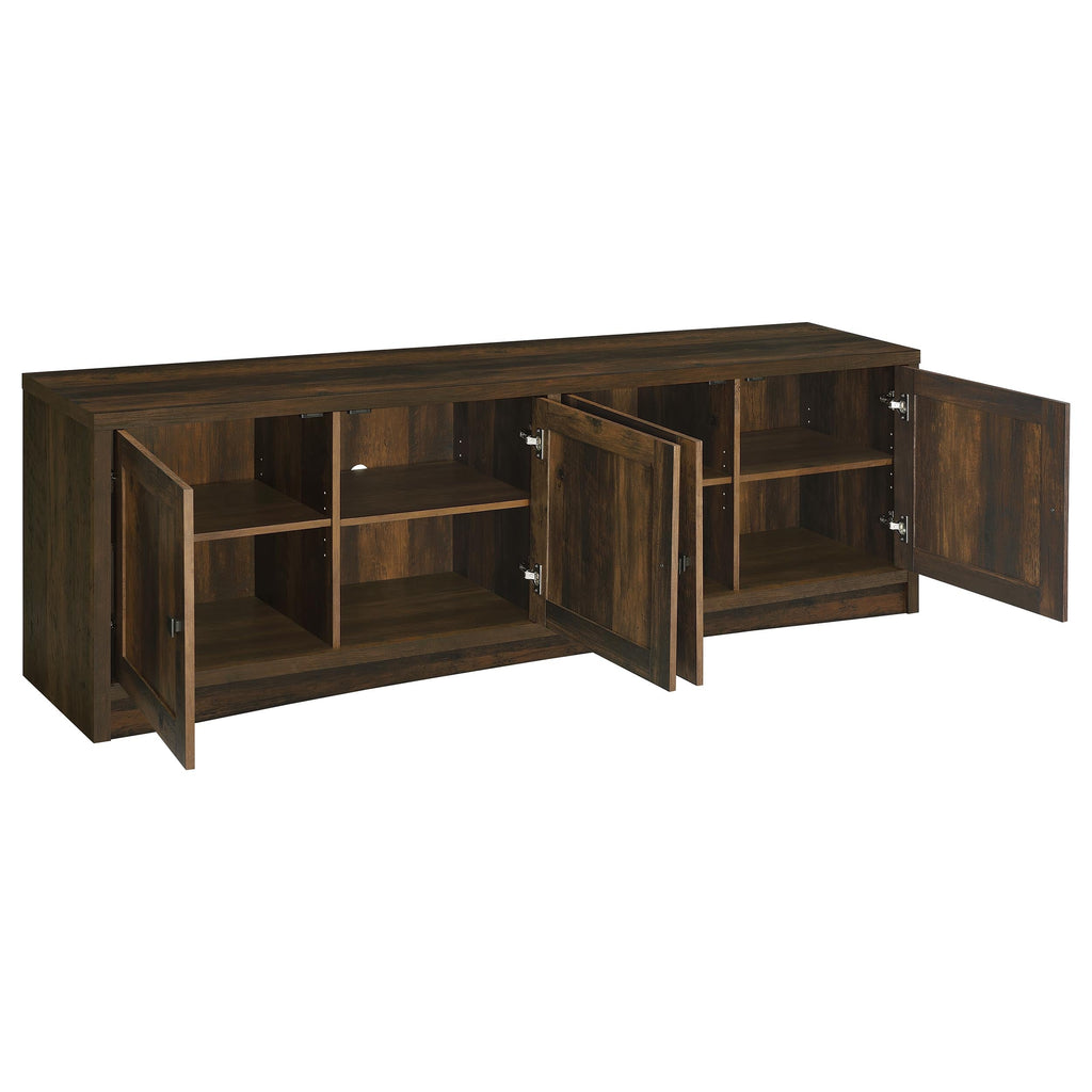 Lunetta Dark Pine 4-Door Engineered Wood TV Stand