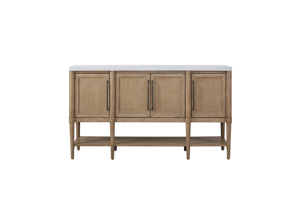 Cement Topped Server with Cane Insets