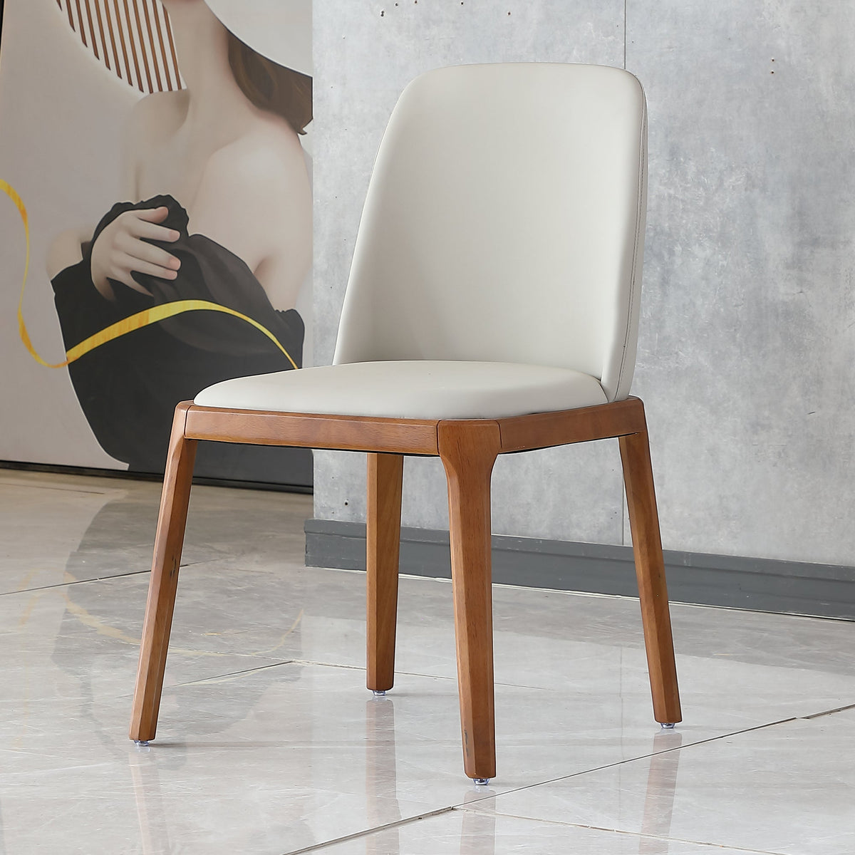 Modern PU Leather Dining Chairs Set of 2