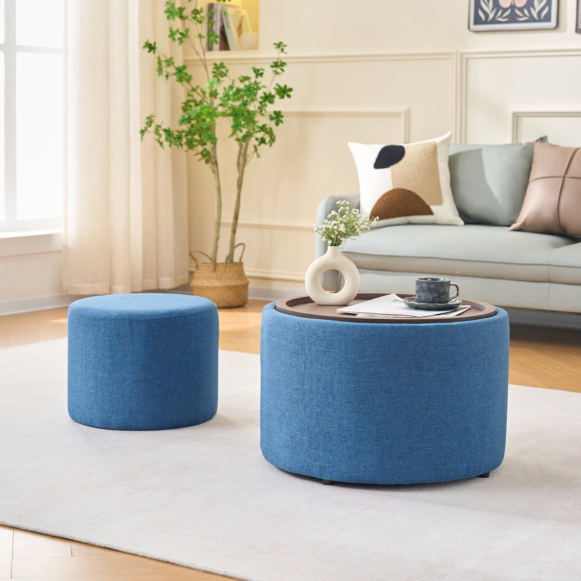 Ball & Cast Nesting Storage Ottomans of 2