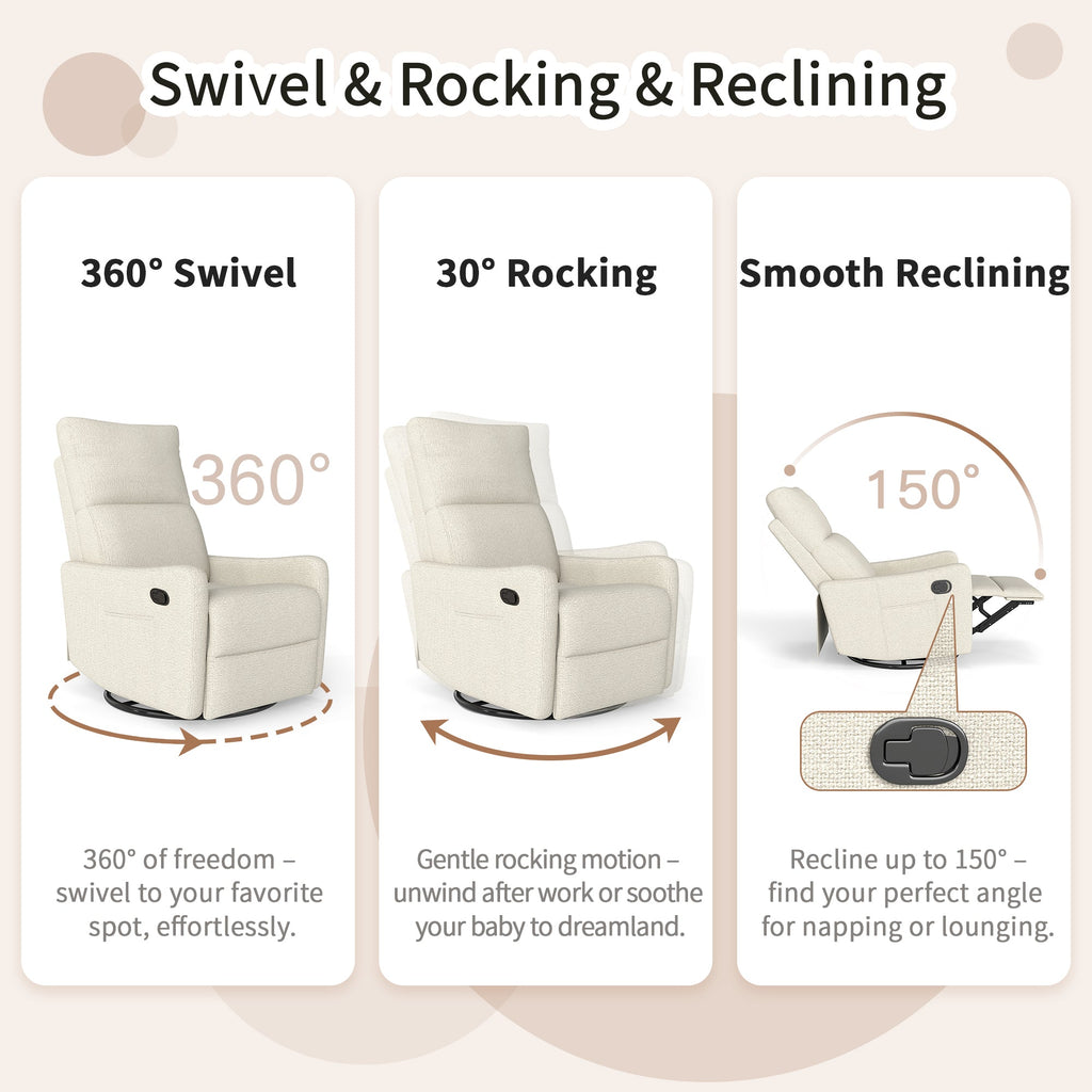 Manual Swivel Rocker Recliner Chair
