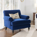 Alana 38" Lawson Accent Arm Chair with Metal Casters