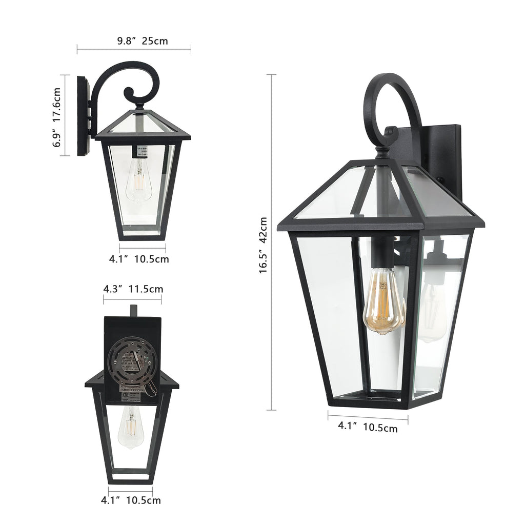 10" 2pcs Outdoor Wall Lanterns