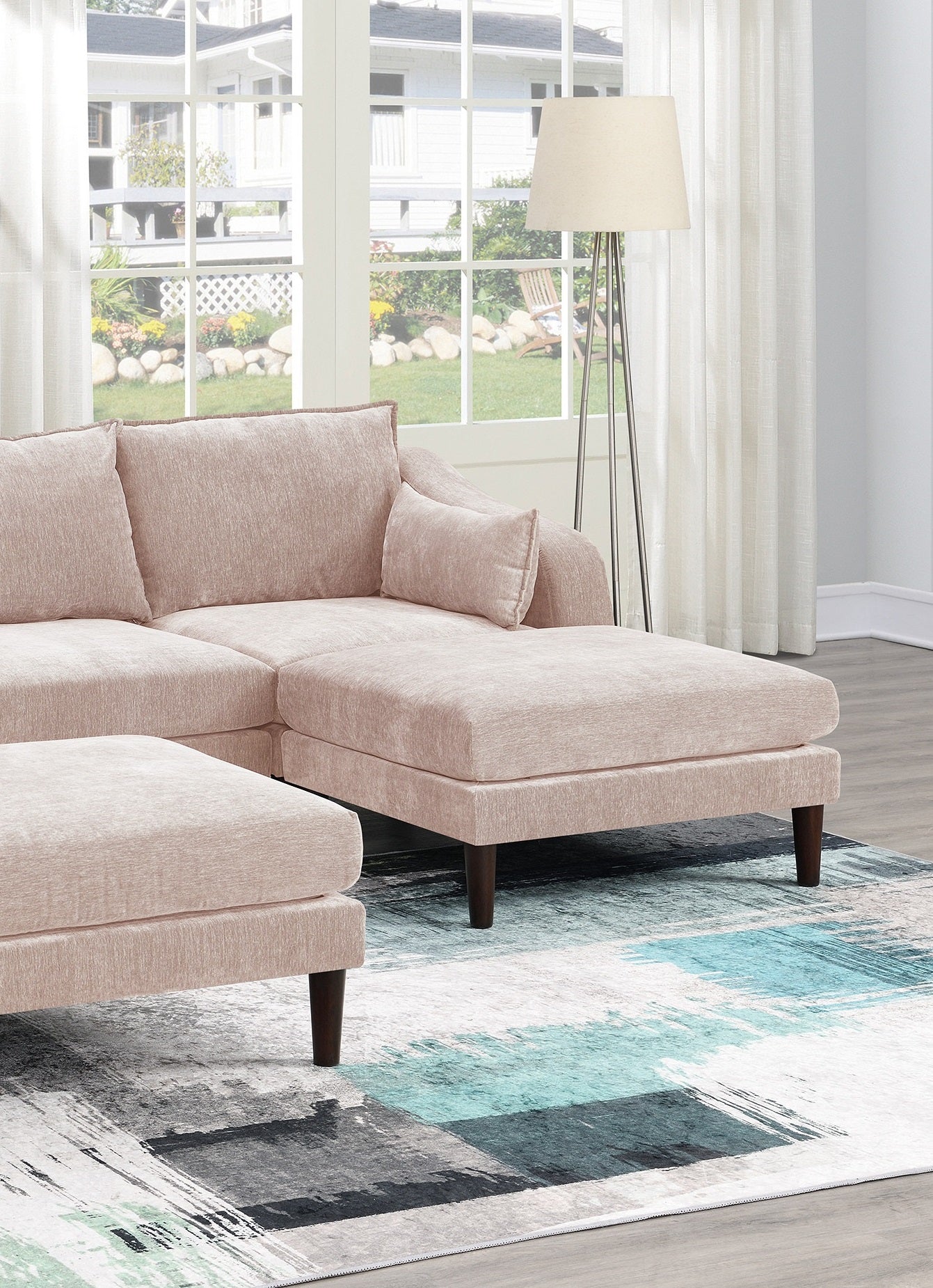 Contemporary 5-Piece Modular Sectional Set