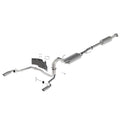 Ford Racing 21-24 F-150 Touring Rear Exit Exhaust - Chrome Tips M-5200-FTCR