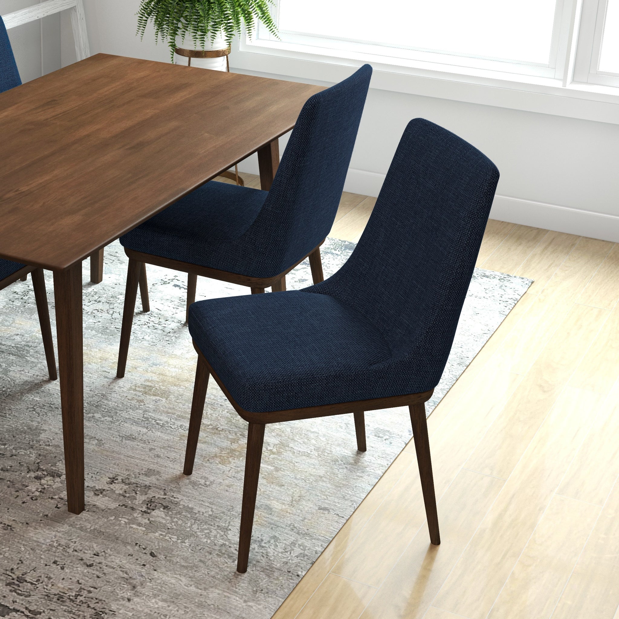 Minimalist Kate Mid-Century Modern Dining Chair (Set of 2)