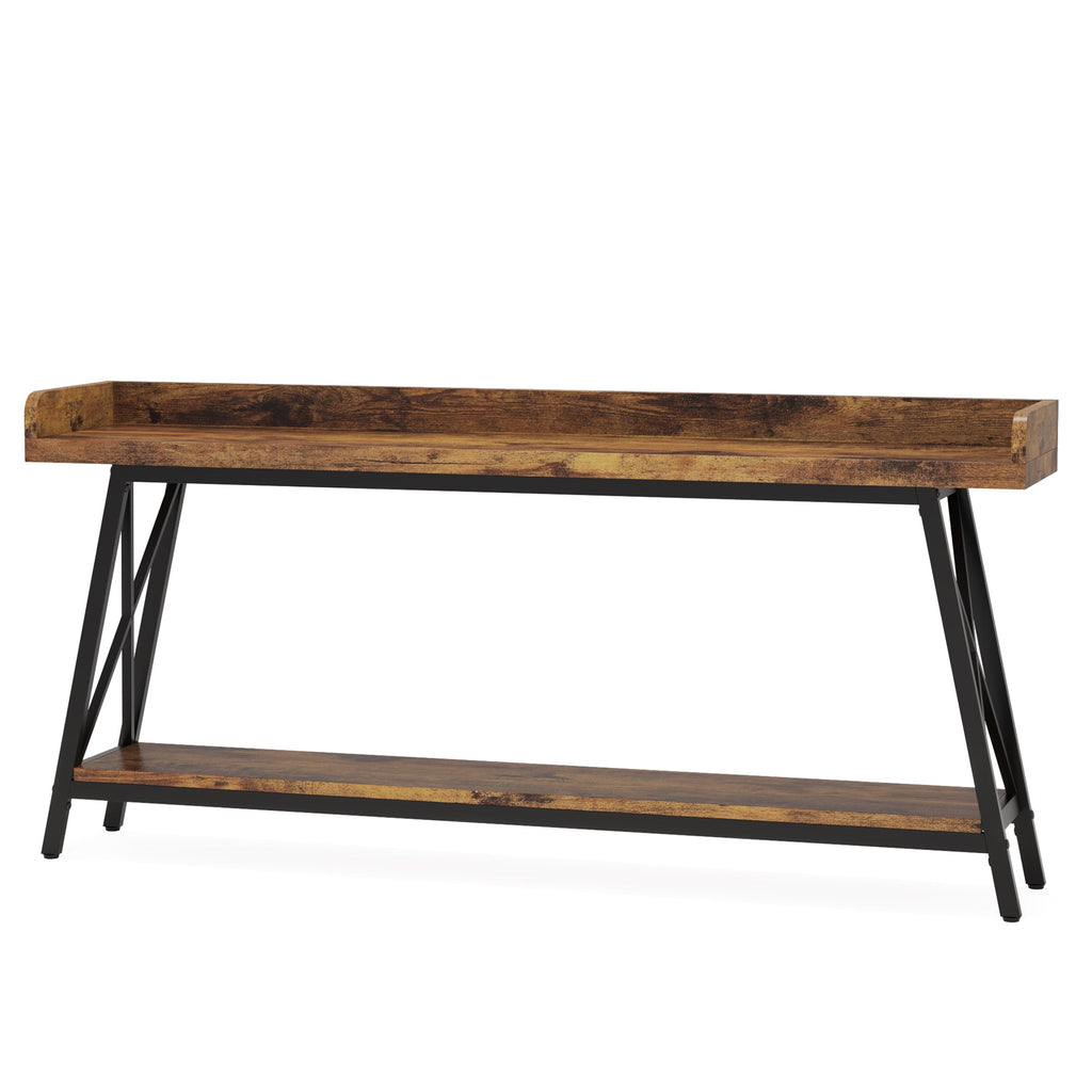 70.9" Extra Long Industrial Console Table, Rustic