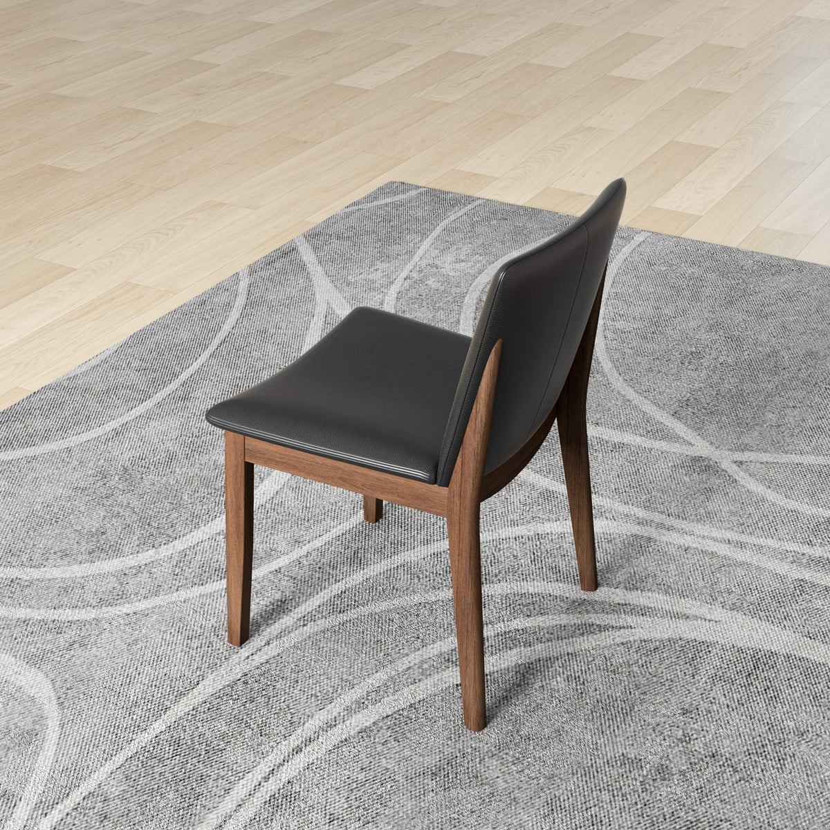Laura Mid-Century Modern Solid Wood Dining Chair Set of 2