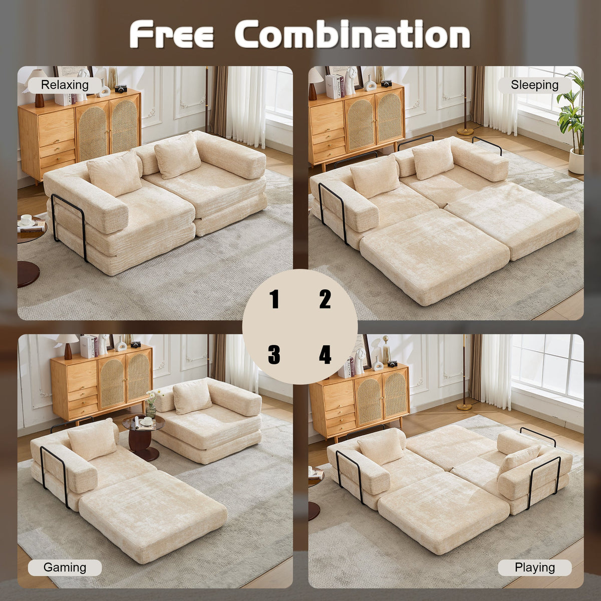 Compression Sofa - Convertible Floor Sofa Bed