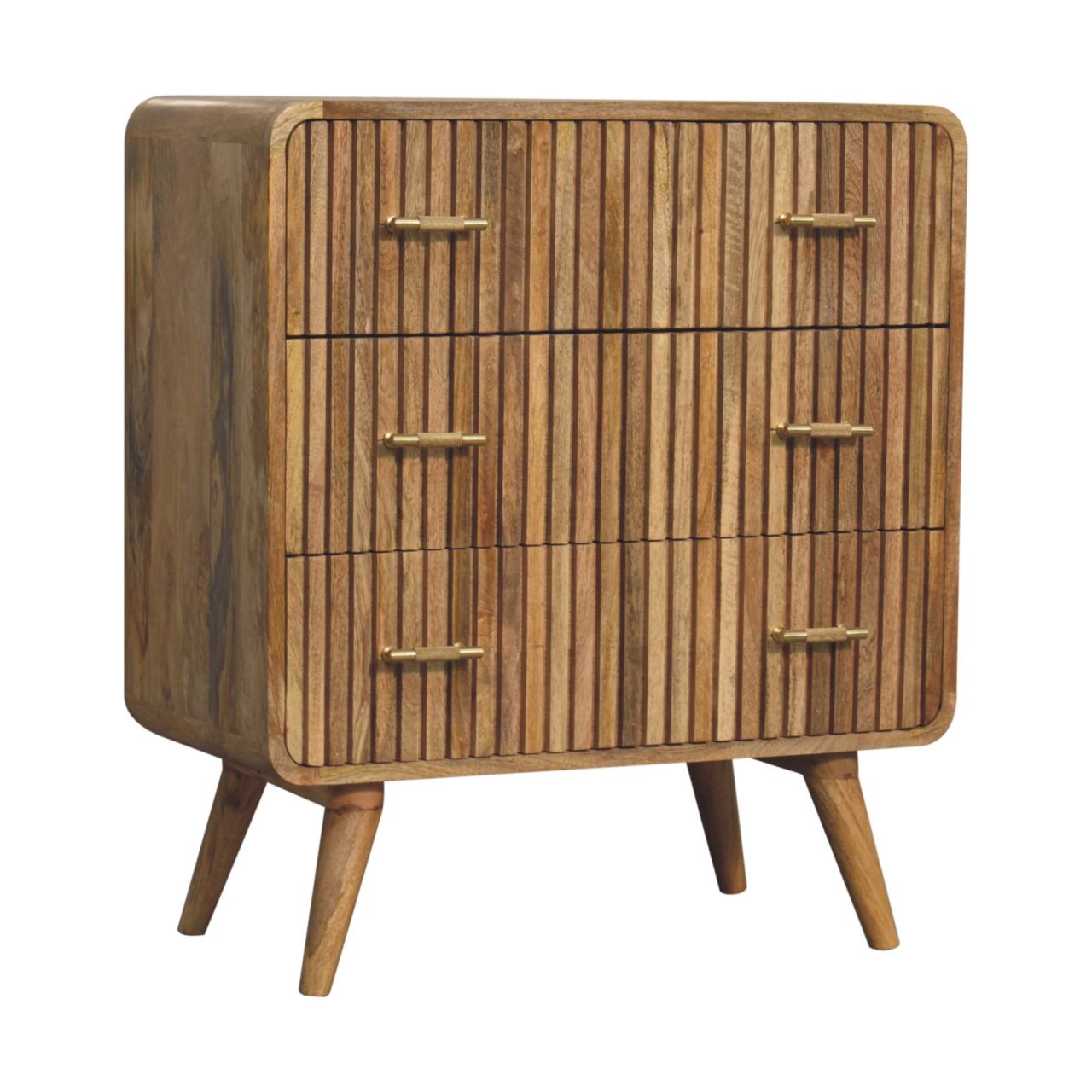 T-bar Ridged Chest, 3-Drawers