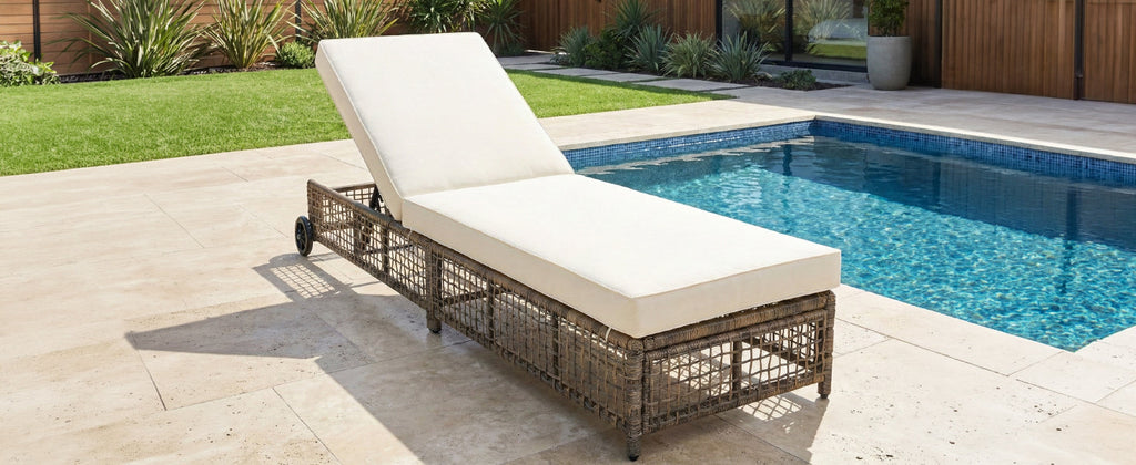 TREXM Outdoor Lounge Chair, Patio Chaise Lounge