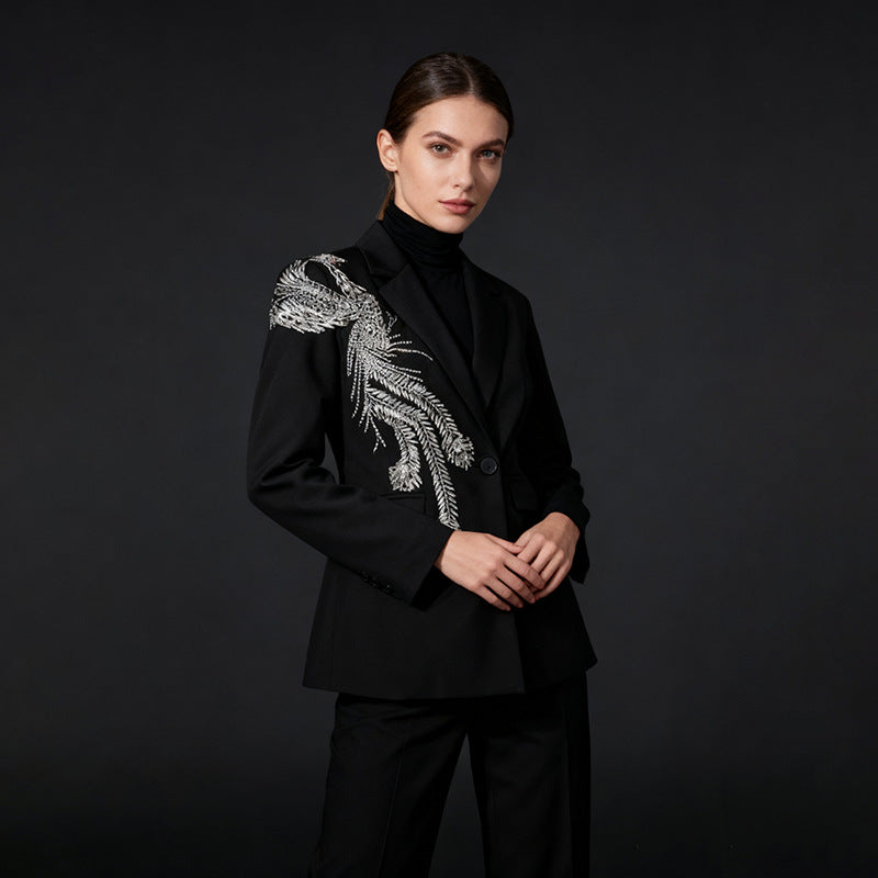 Womens Versatile And Loose Fitting Petite Tailored Blazer