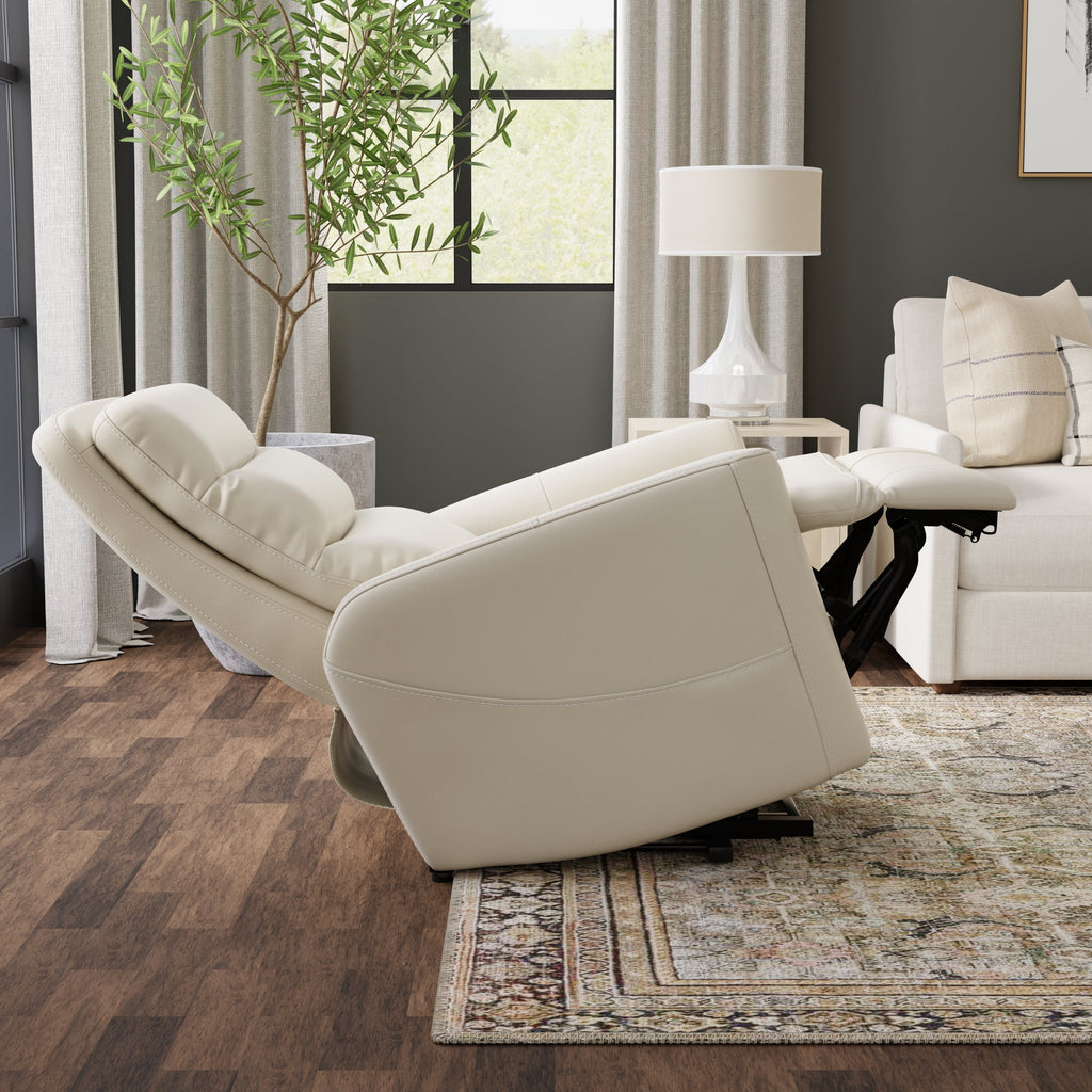 Faux Leather Power Lift Chair in Bentley Oyster