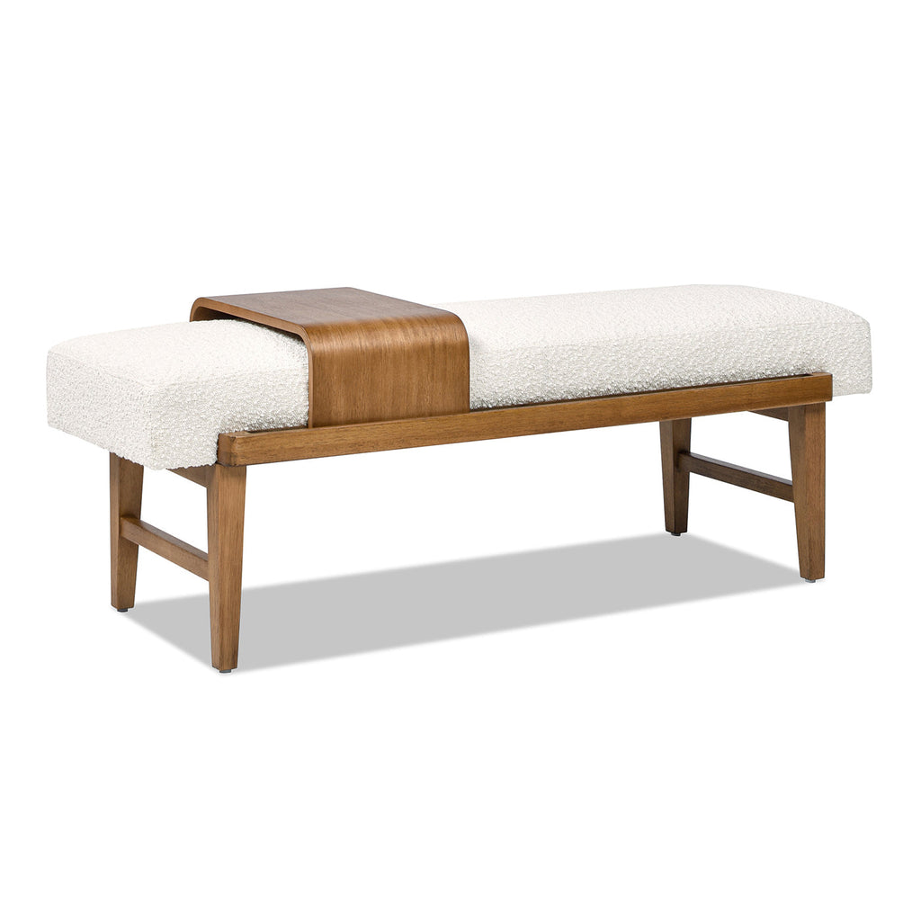 Billie 52" Modern Telephone Bench with Sliding Shelf