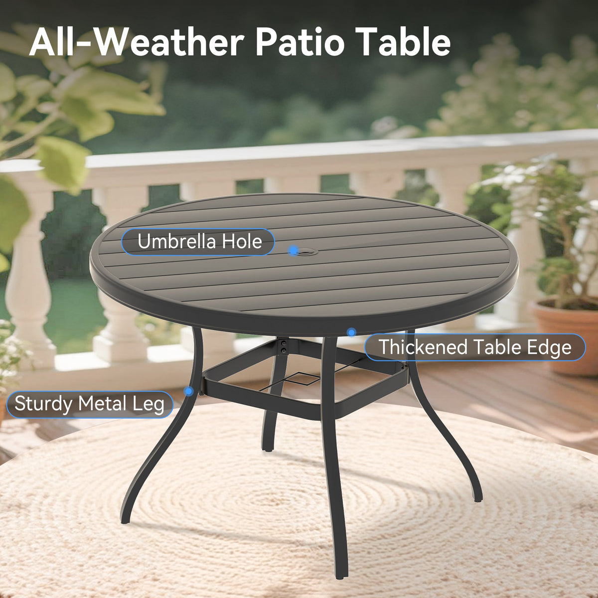 5 Pieces Outdoor Patio Dining Set