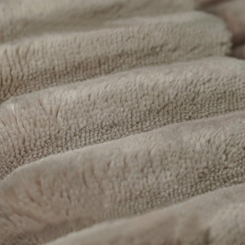 Camel Plush Corduroy Sofa Ottoman