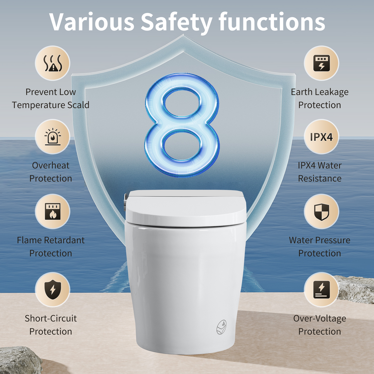 Tankless Smart Toilet With Built-In Bidet