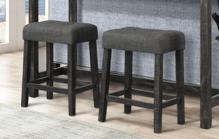 Transitional 24" Wood Counter Stool Set of 2