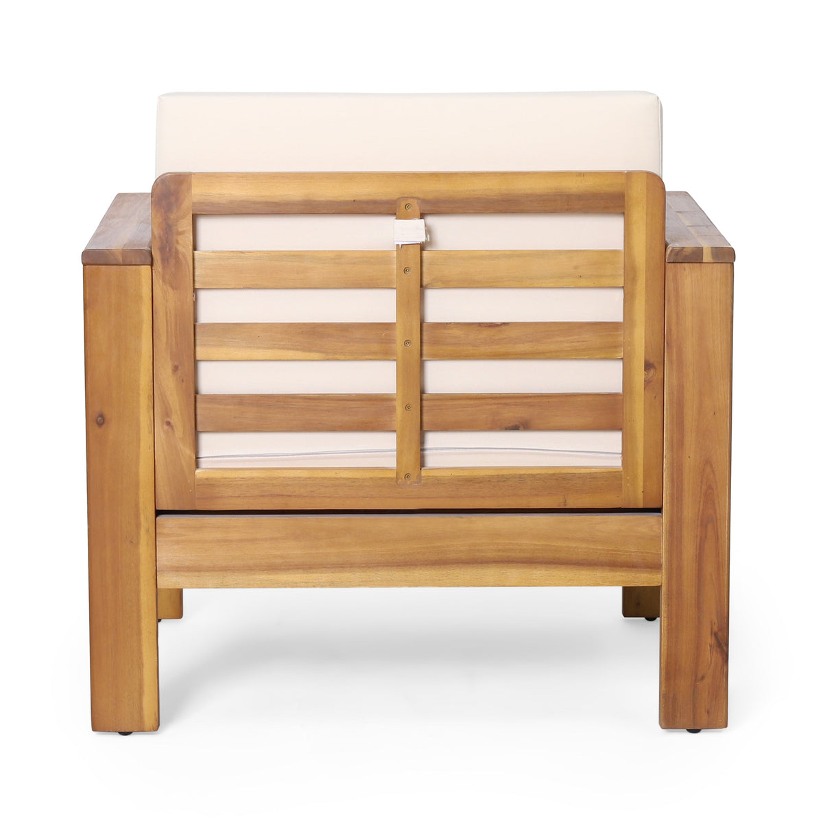 Outdoor Acacia Wood Club Chairs with Cushions