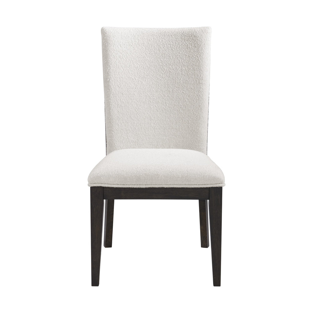 Brown Upholstered Dining Chairs, Set Of 2