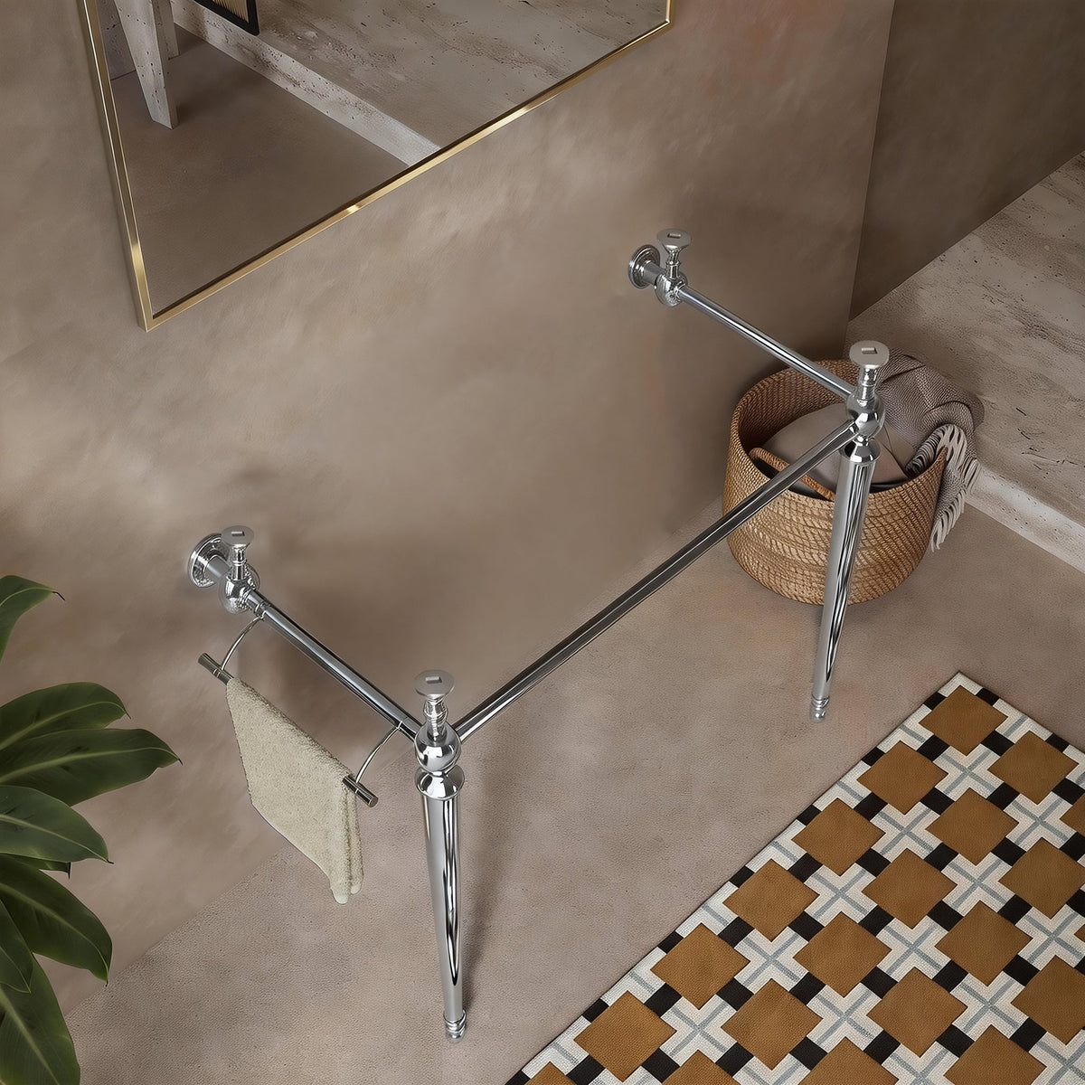 VICI 36" Freestanding Bathroom Console Iron Leg