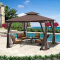 10x10 Outdoor Patio Gazebo Canopy Tent with Ventilated Double Roof