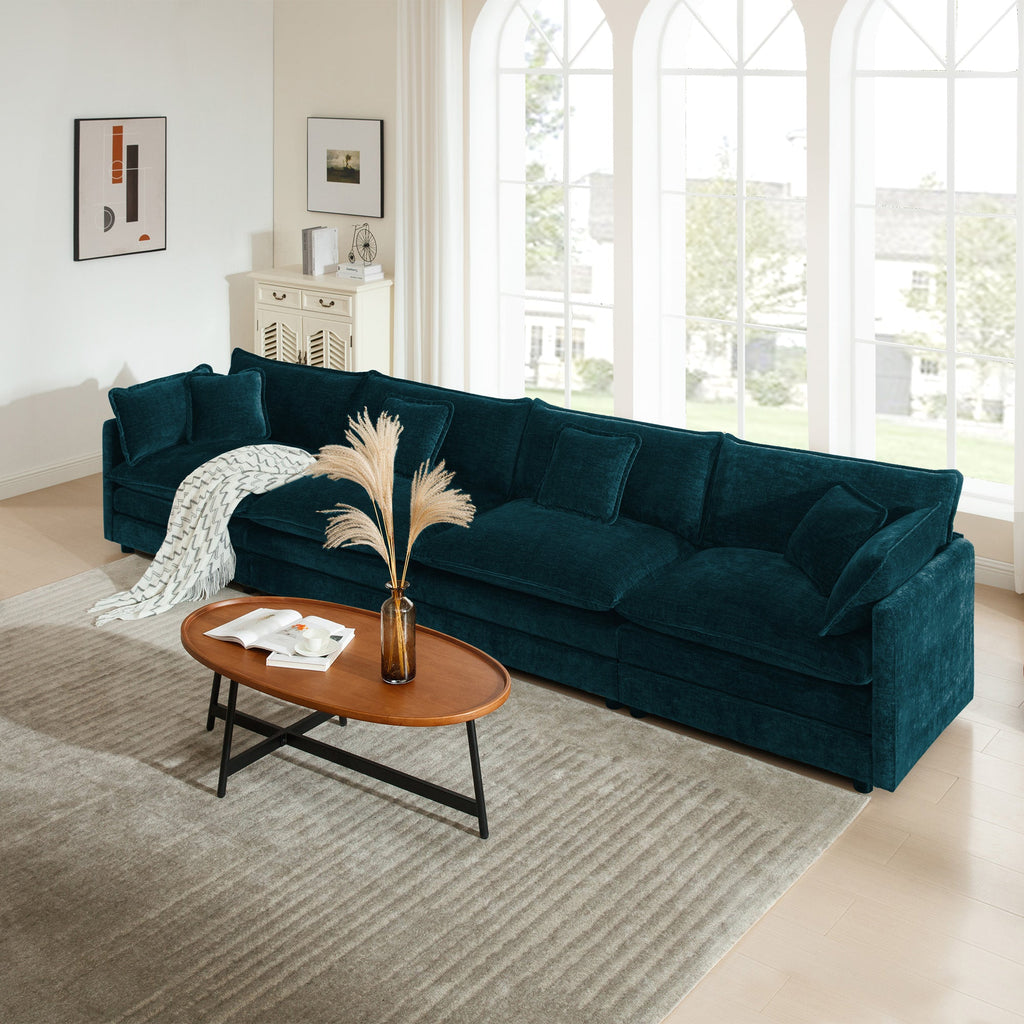 Free Combination Modular Sofa - 4 Seater Chenille Fabric