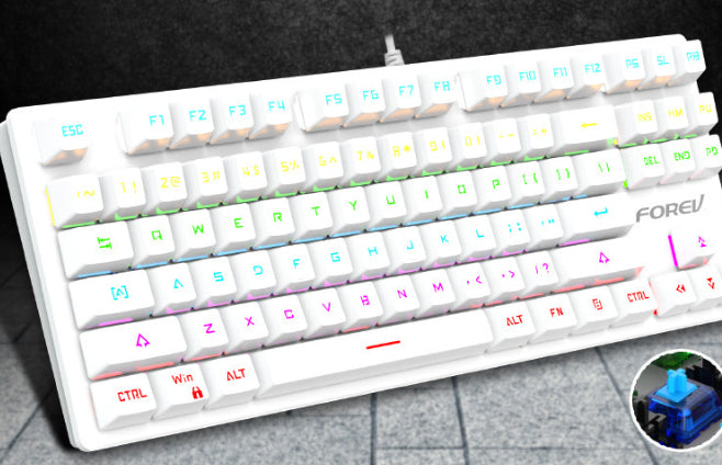 Punk Color Matching Wired Mechanical Keyboard