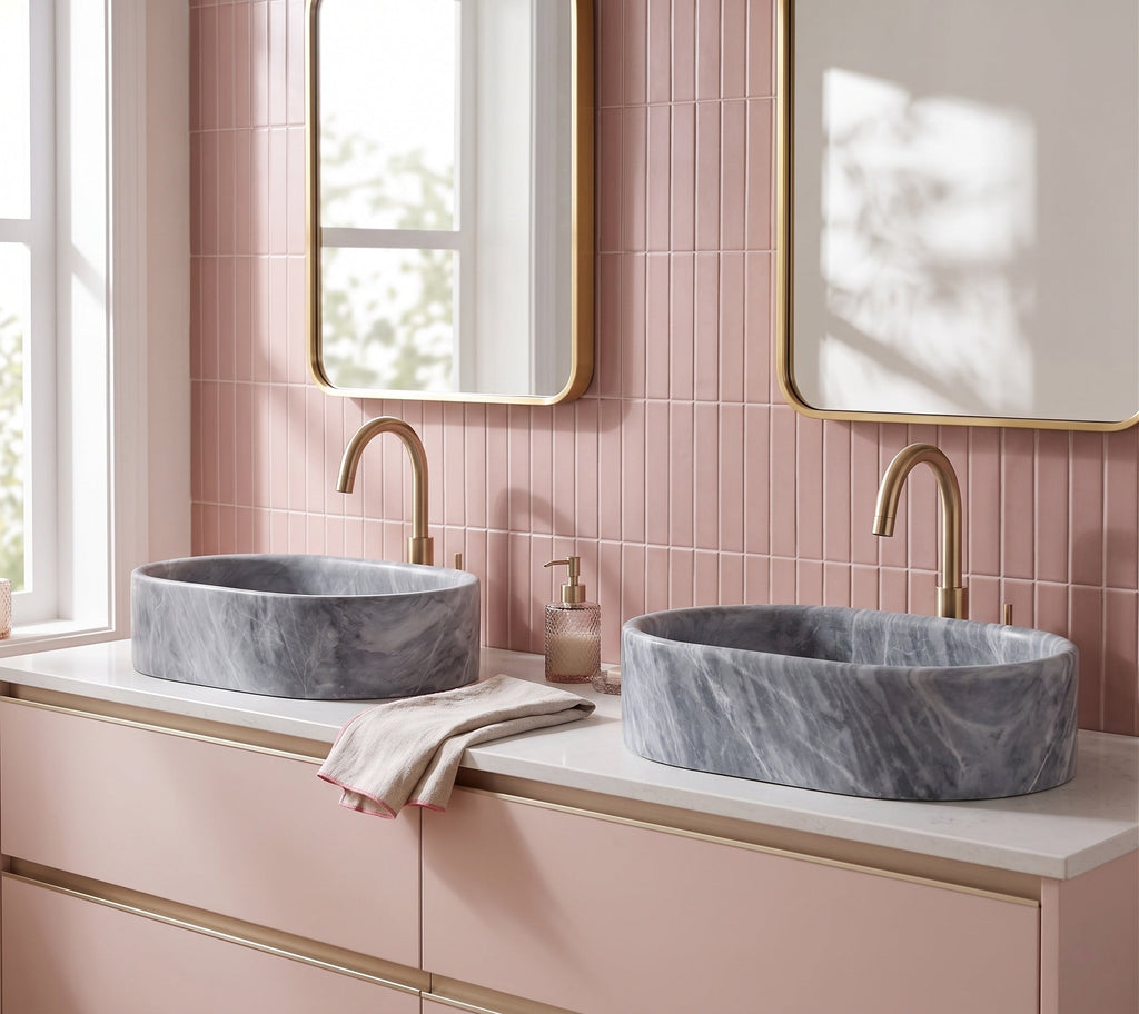Gray Bathroom Vanity by VITRA