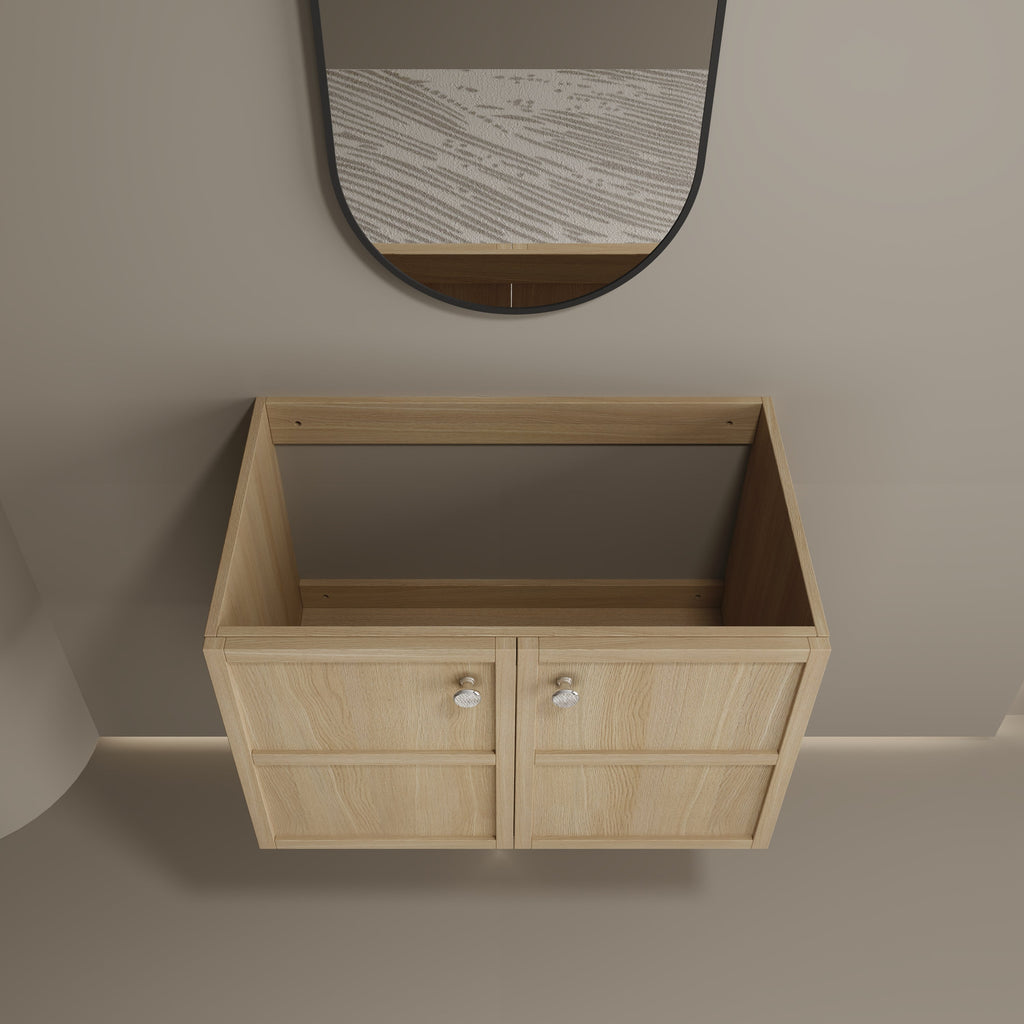 30" Wall-Mounted Bathroom Vanity with 2 Soft Closing Doors