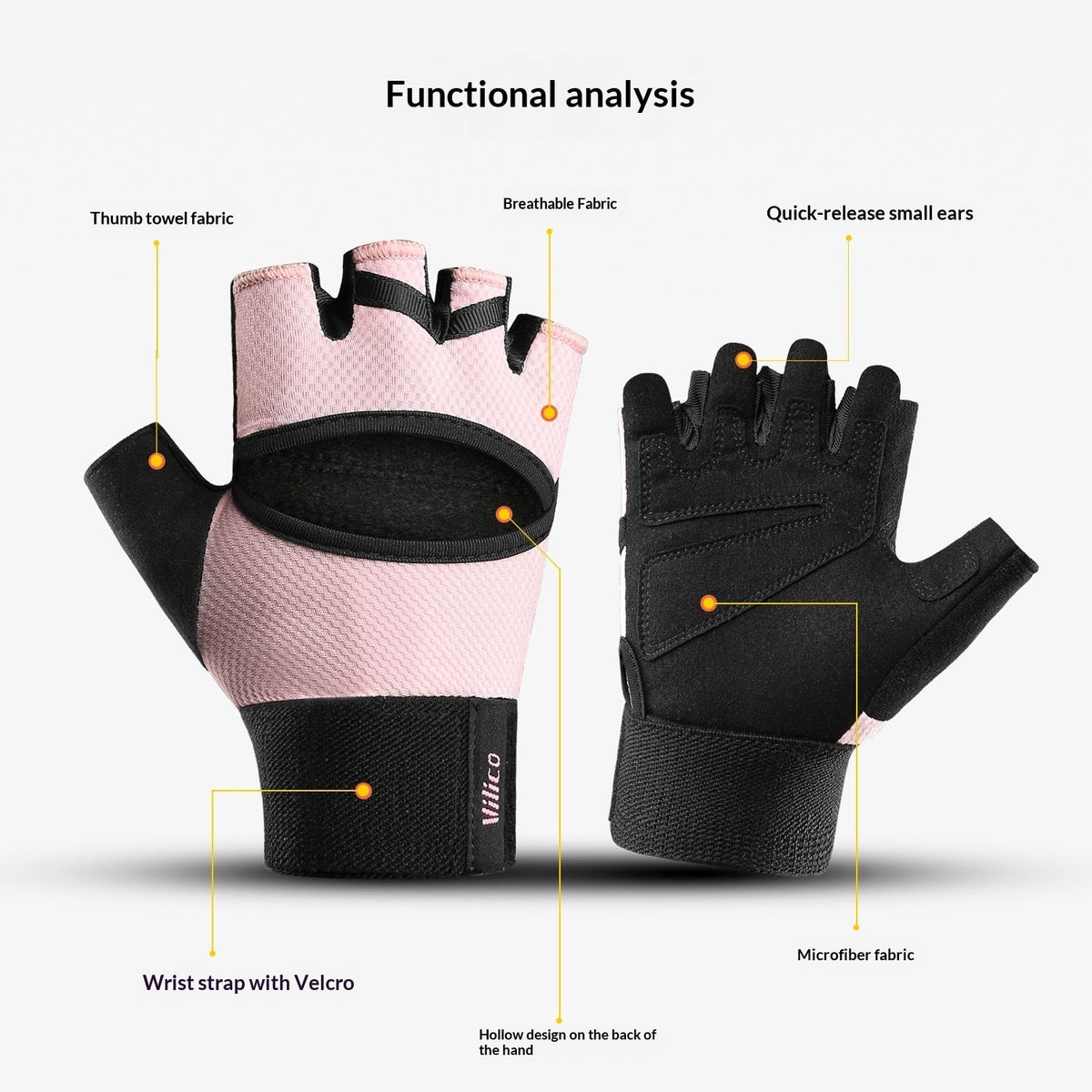 Non-slip Outdoor Cycling Sun-Protective Breathable Half-Finger Gloves