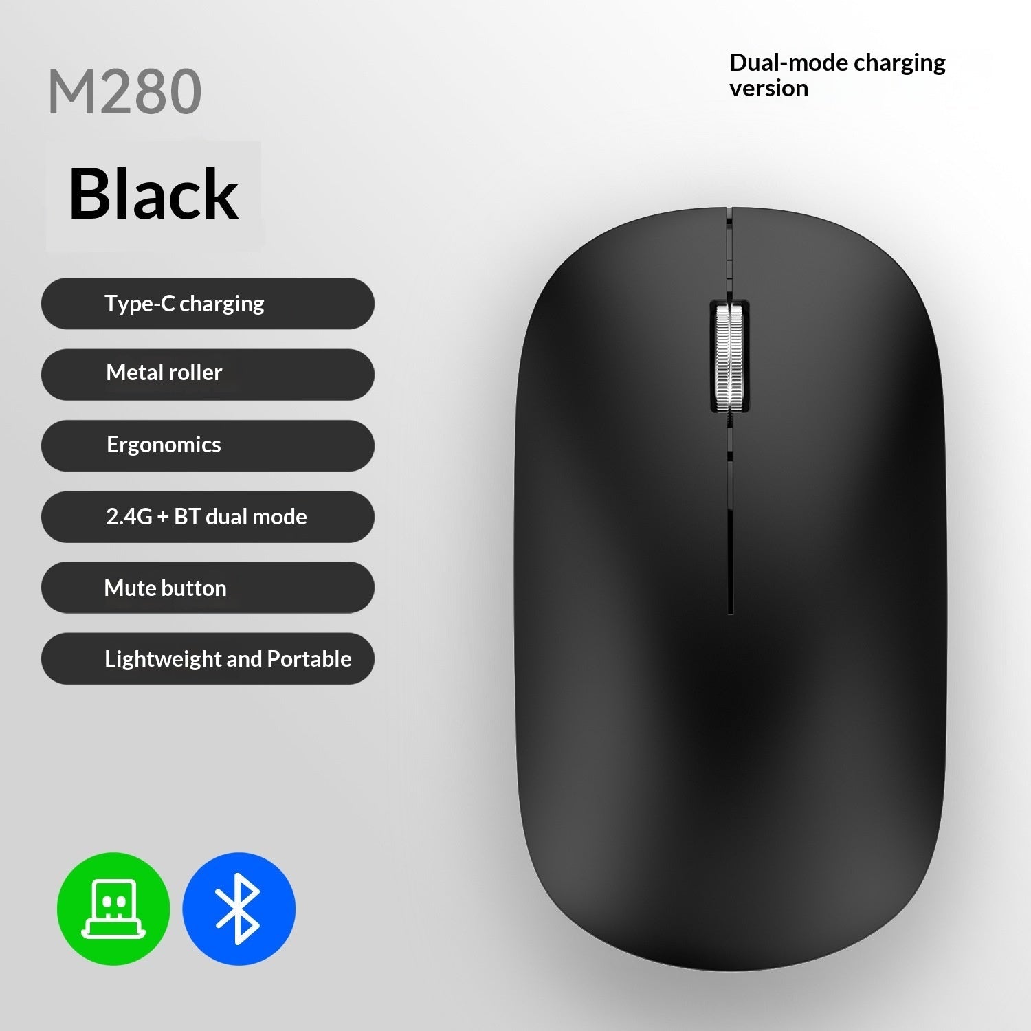 Ultra-thin Bluetooth Dual-Mode Wireless Mouse