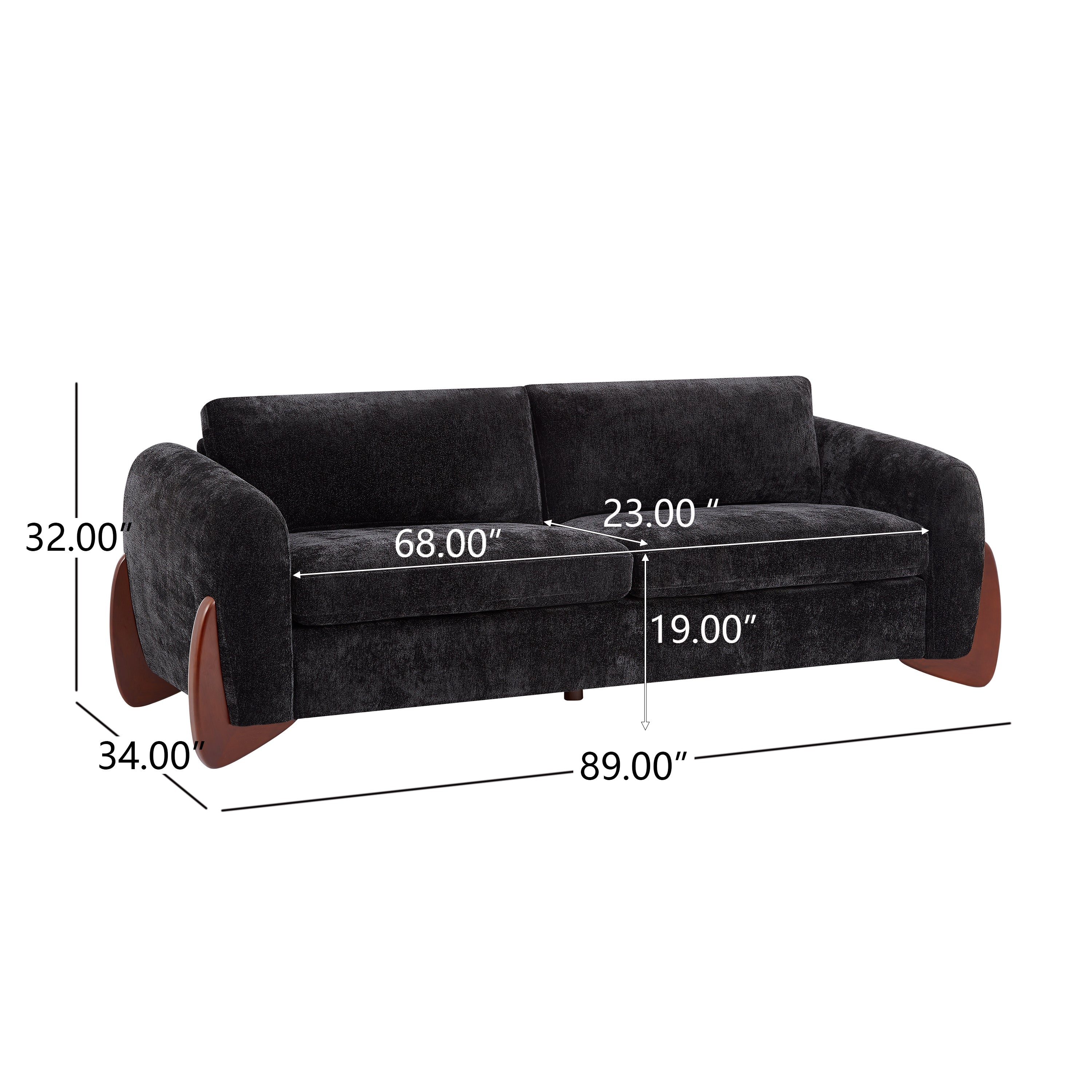 89" Chenille Sofa