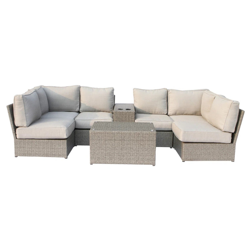 Outdoor 4-Person Sofa Seating Group – Pre-Assembled with Cushions
