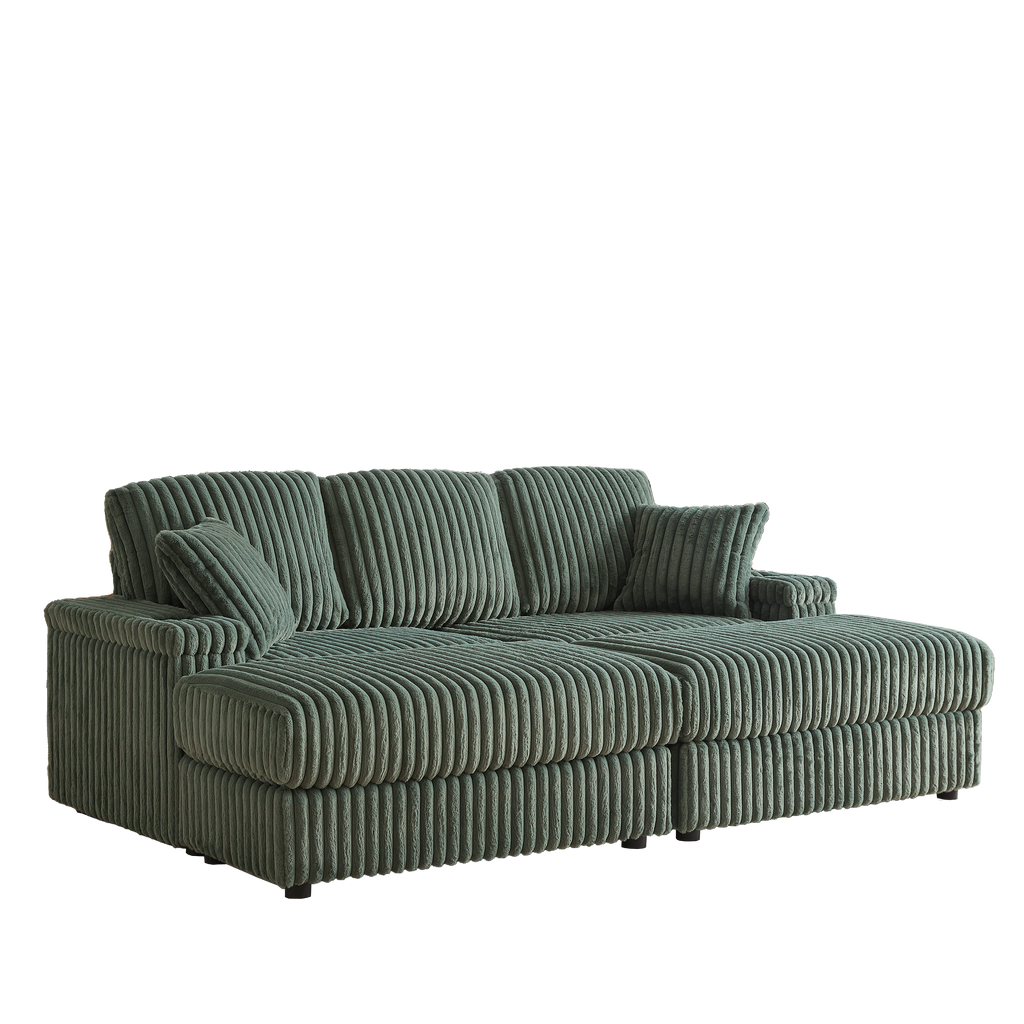 84-Inch Corduroy 3-Seater Sofa