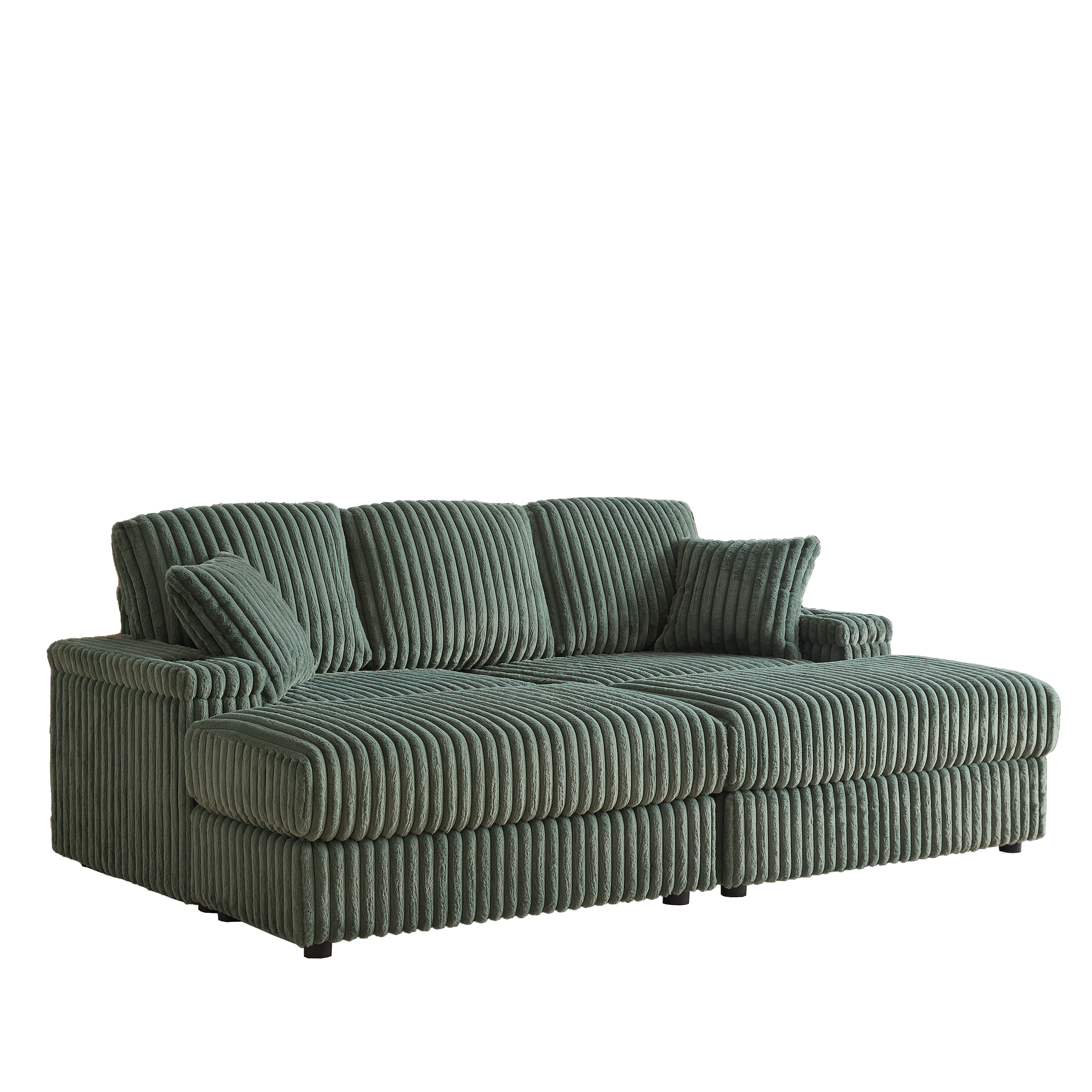 84-Inch Corduroy 3-Seater Sofa