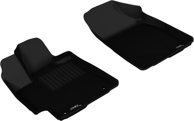 3D MAXpider 2008-2013 Toyota Highlander Gas Kagu 1st Row Floormat - Black L1TY15011509