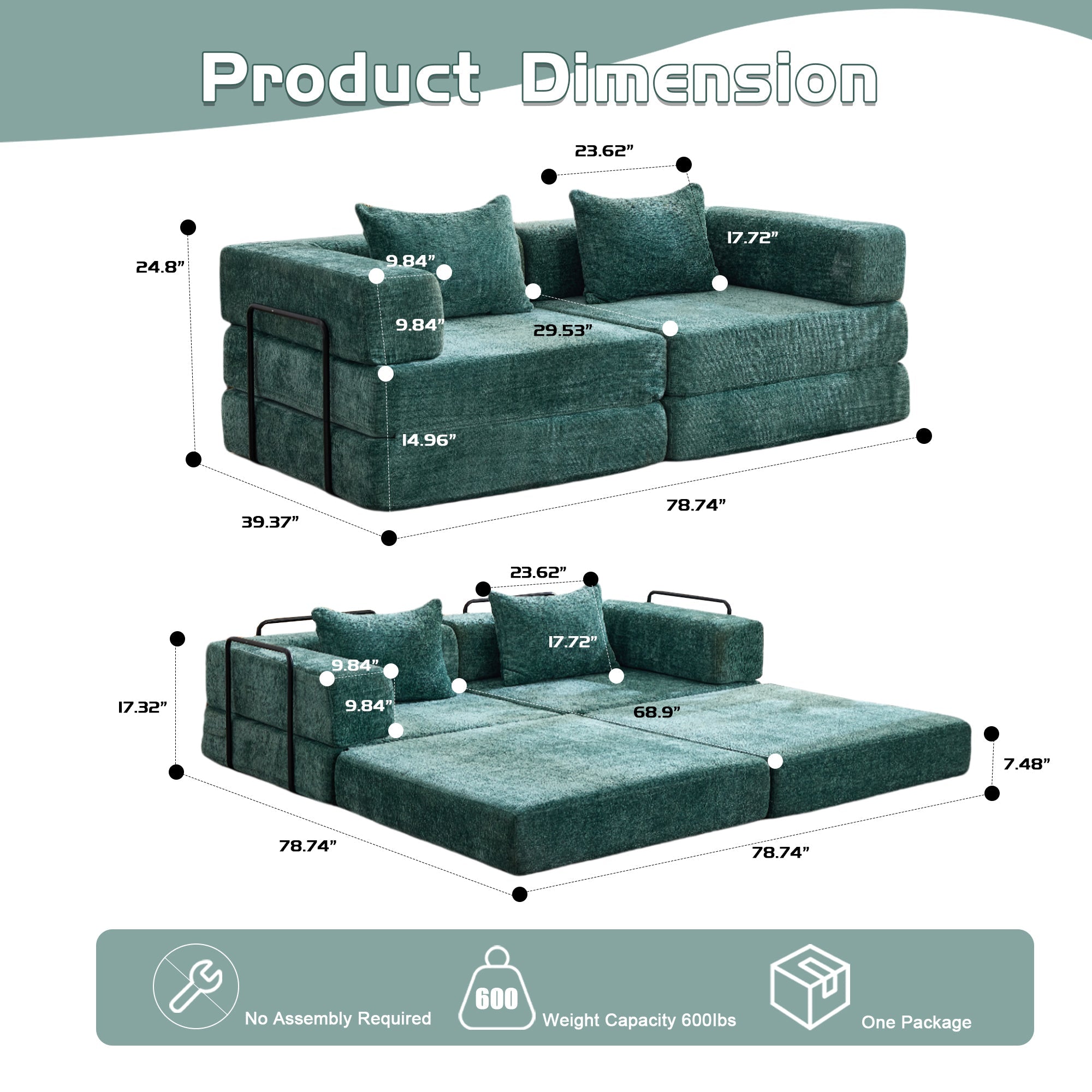 Compression Sofa: Convertible Floor Sofa Bed