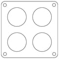 Cometic Gasket Cometic Holley 4500 Dominator .047in Fiber Carburetor Gasket - 1.75in Holes - 4-Hole C15239