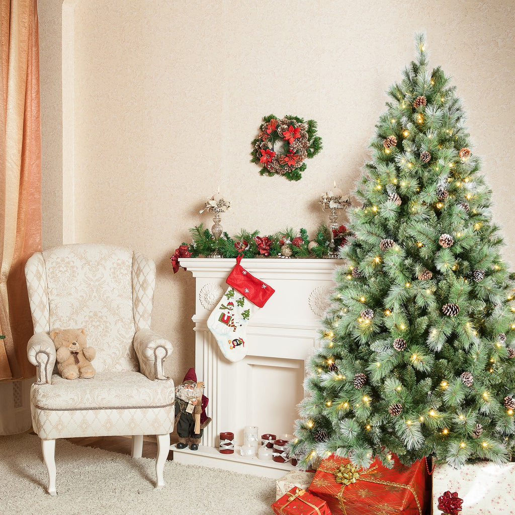 8FT Christmas Tree with 102 Pine Cones