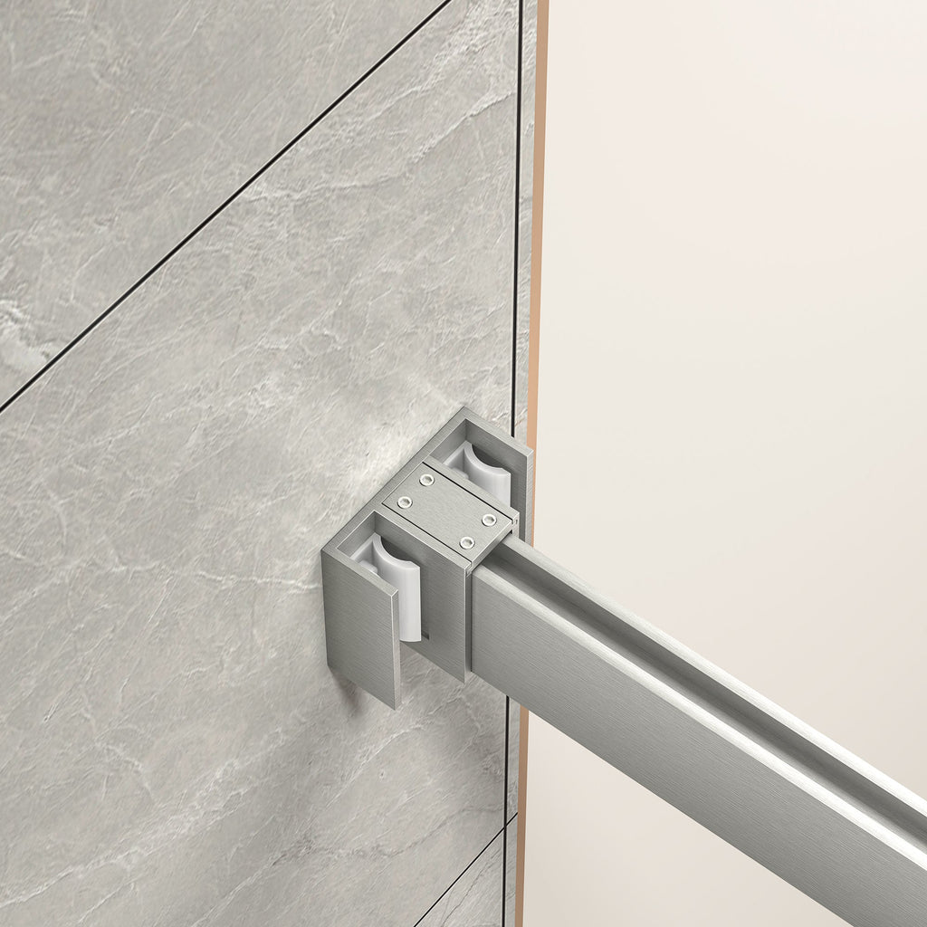 55"-60" W x 76" H Brushed Shower Door