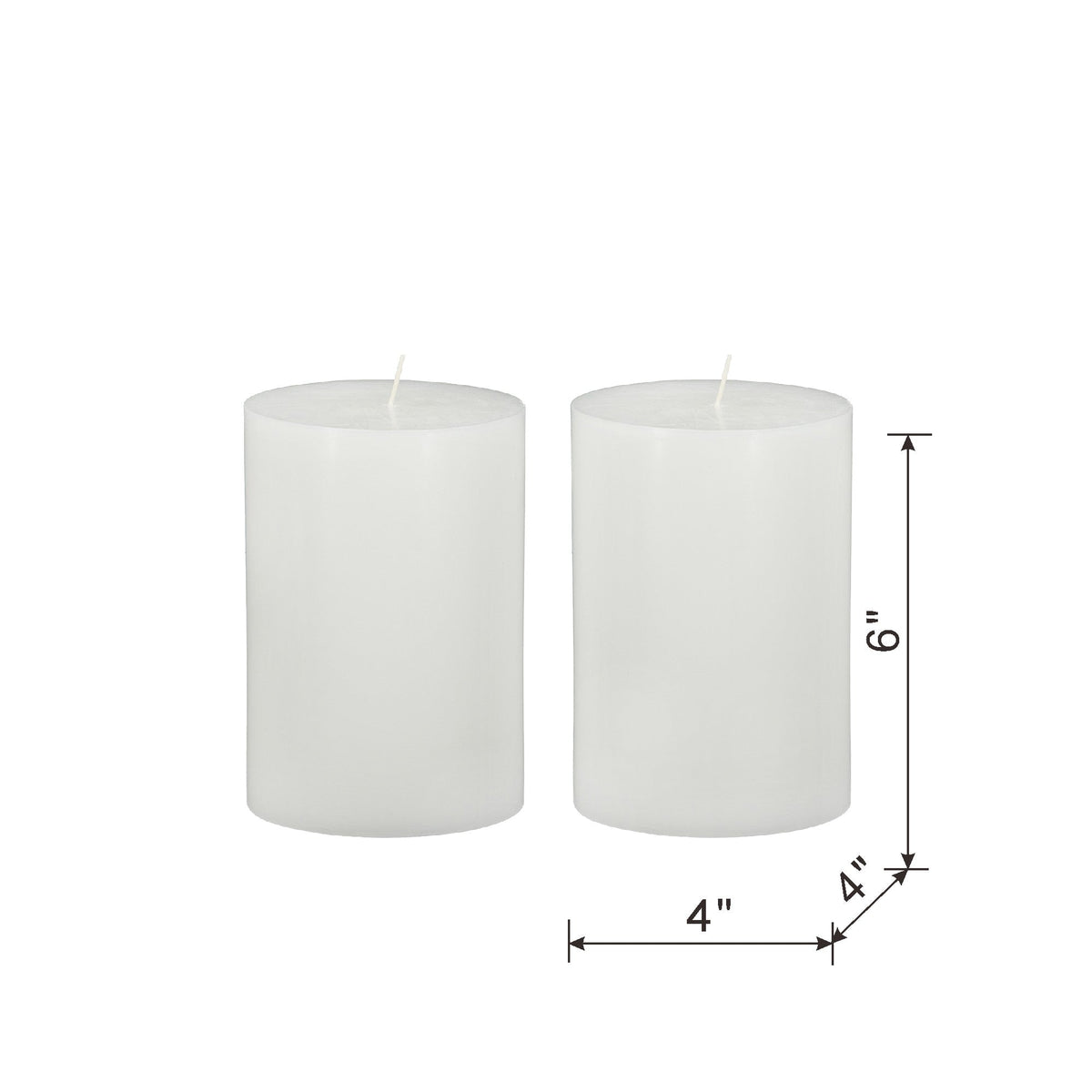 4x6" 2PK Unscented Soy Wax Candle