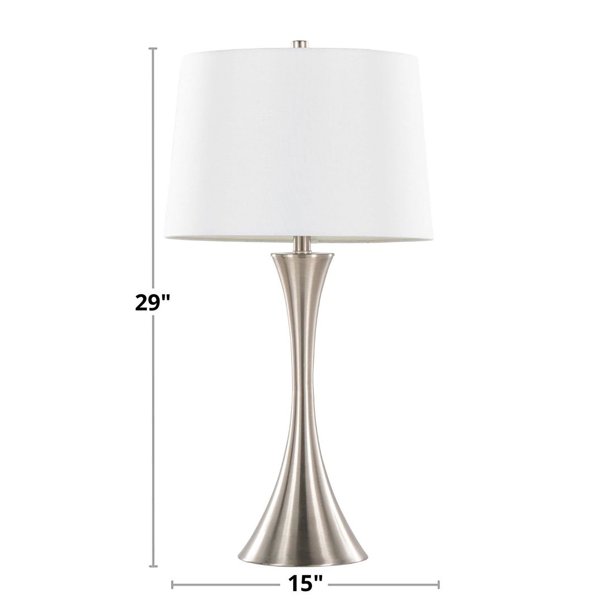 29" Contemporary Metal Table Lamp